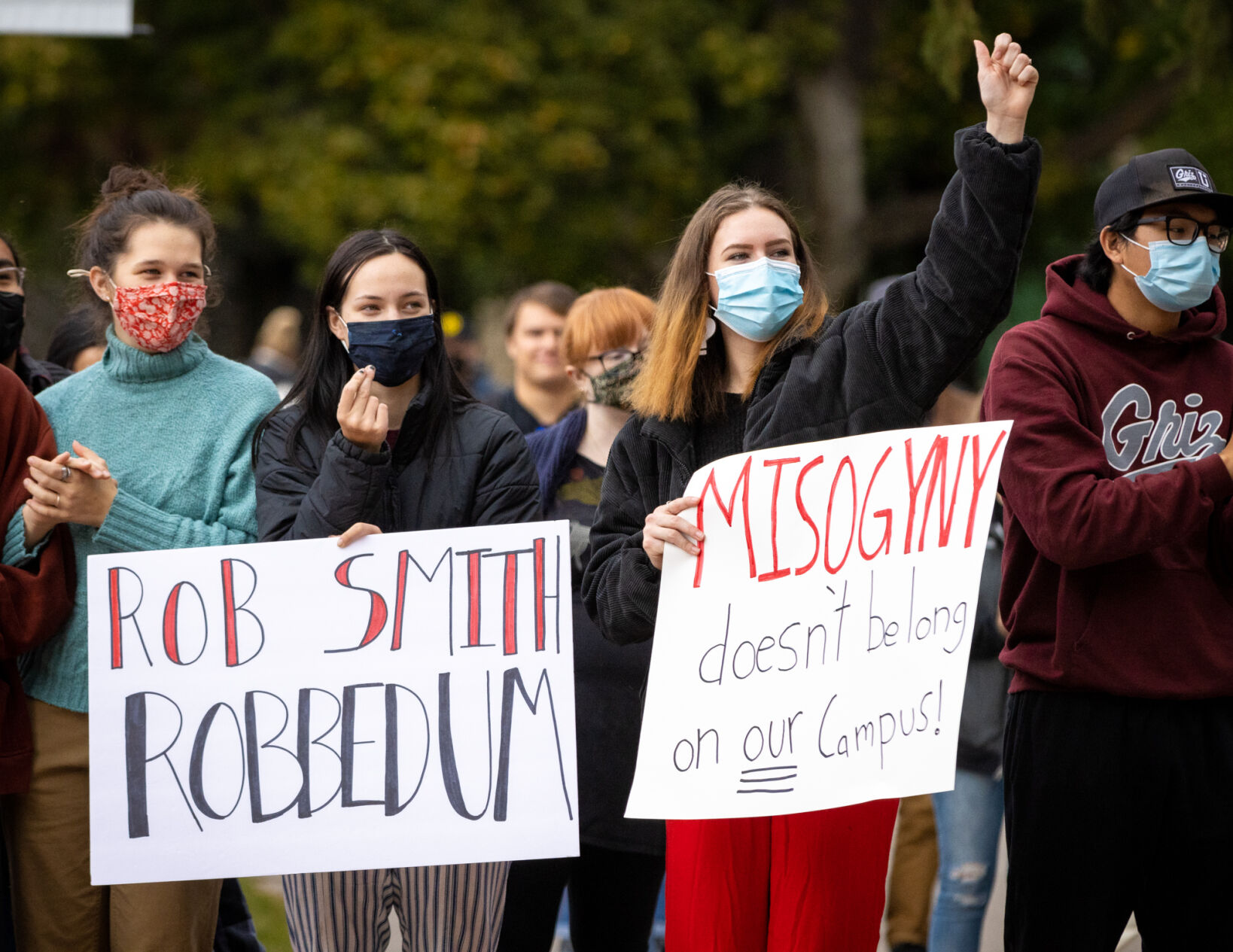 Students rally for Rob Smith's termination